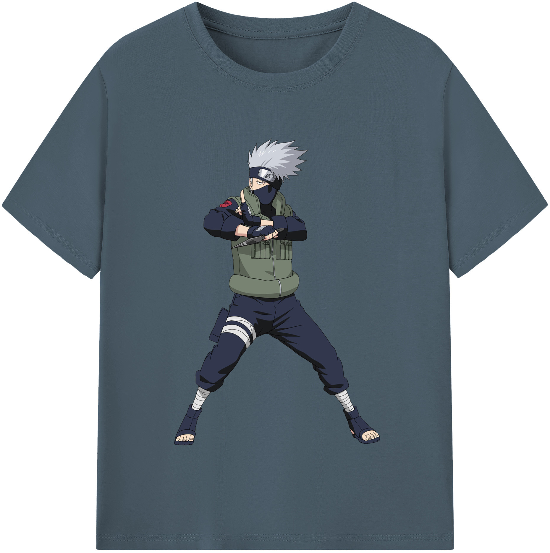 NARUTO -ナルト- はたけ カカシ Hatake Kakashi 綿100％半袖Tシャツ（フロントプリント）